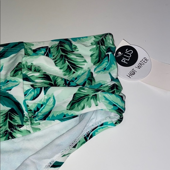 Hot Water High Waisted Leaf Print Bikini Bottom - Picture 3 of 6